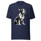 Boston Terrier Line Art Unisex T-Shirt