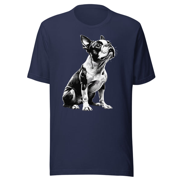 Boston Terrier Line Art Unisex T-Shirt