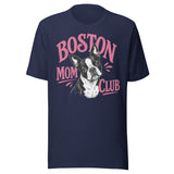 Boston Mom Club T-Shirt . Navy