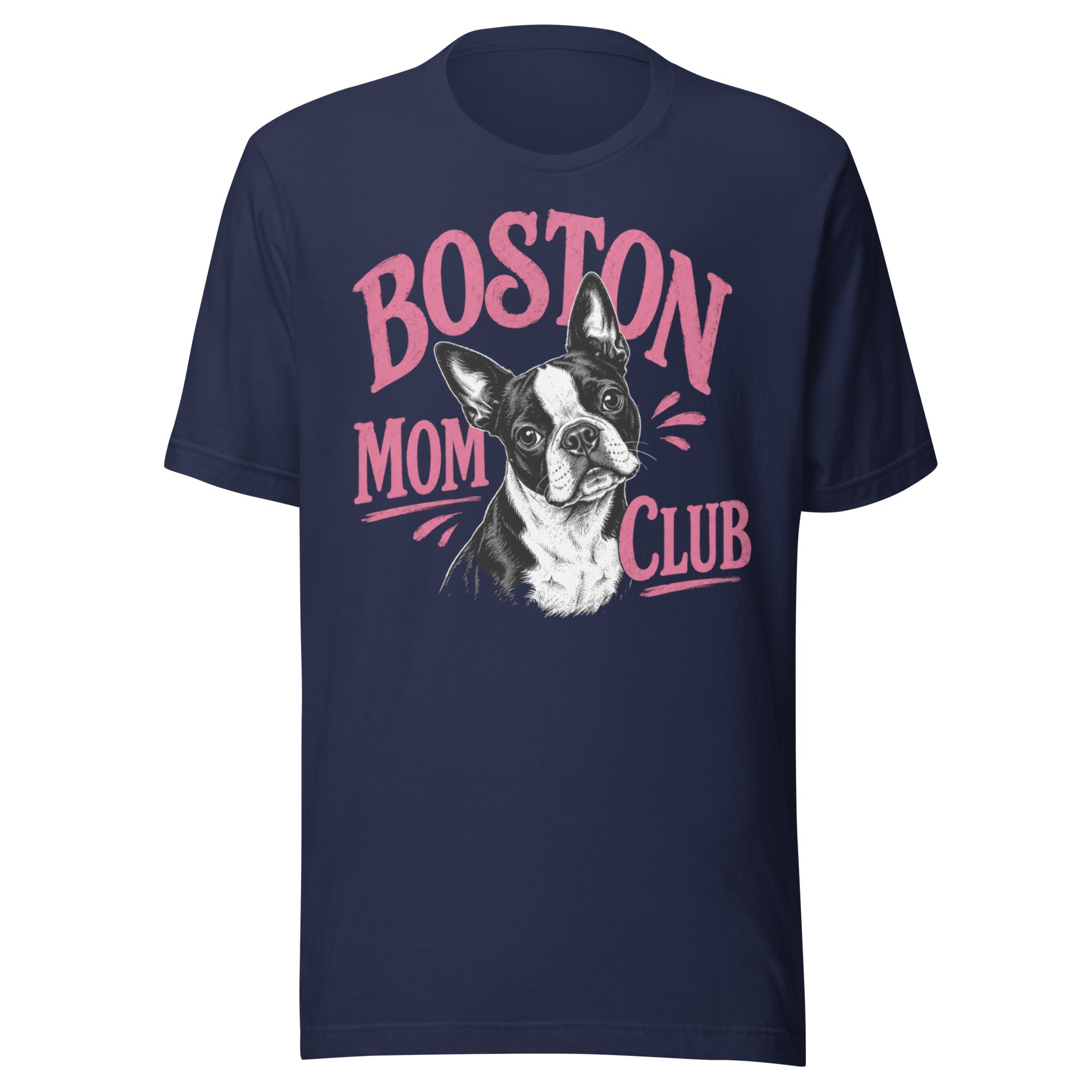 Boston Mom Club T-Shirt . Navy