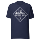 Boston Bred Adventure Led – Outdoor And Hiking Dog Lover Unisex T-Shirt . Navy