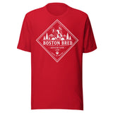 Boston Bred Adventure Led – Outdoor And Hiking Dog Lover Unisex T-Shirt . Red