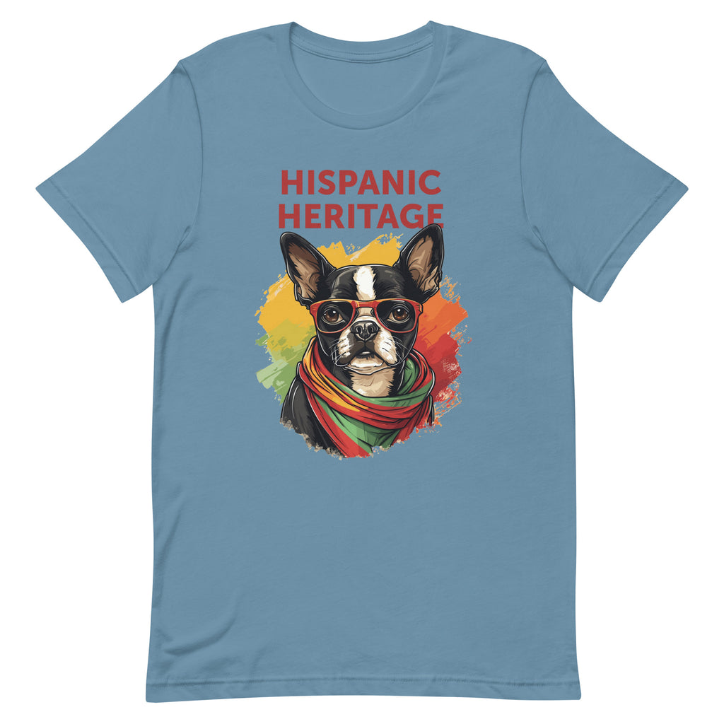 Hispanic Heritage Boston Terrier Dog Unisex T-Shirt