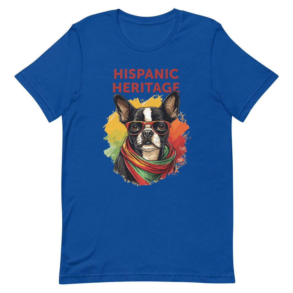 Hispanic Heritage Boston Terrier Dog Unisex T-Shirt