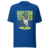 Happy Boston Terrier T-Shirt . True Royal