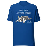 Emotional Support Potato Boston Terrier Dog Unisex T-Shirt . True Royal