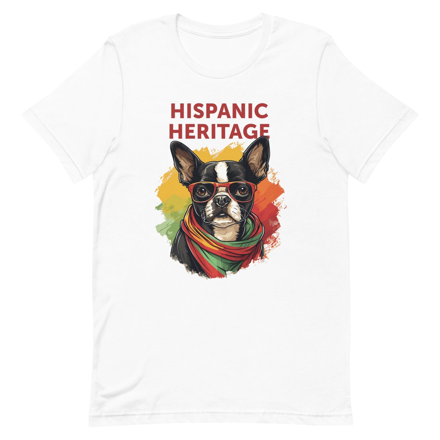 Hispanic Heritage Boston Terrier Dog Unisex T-Shirt