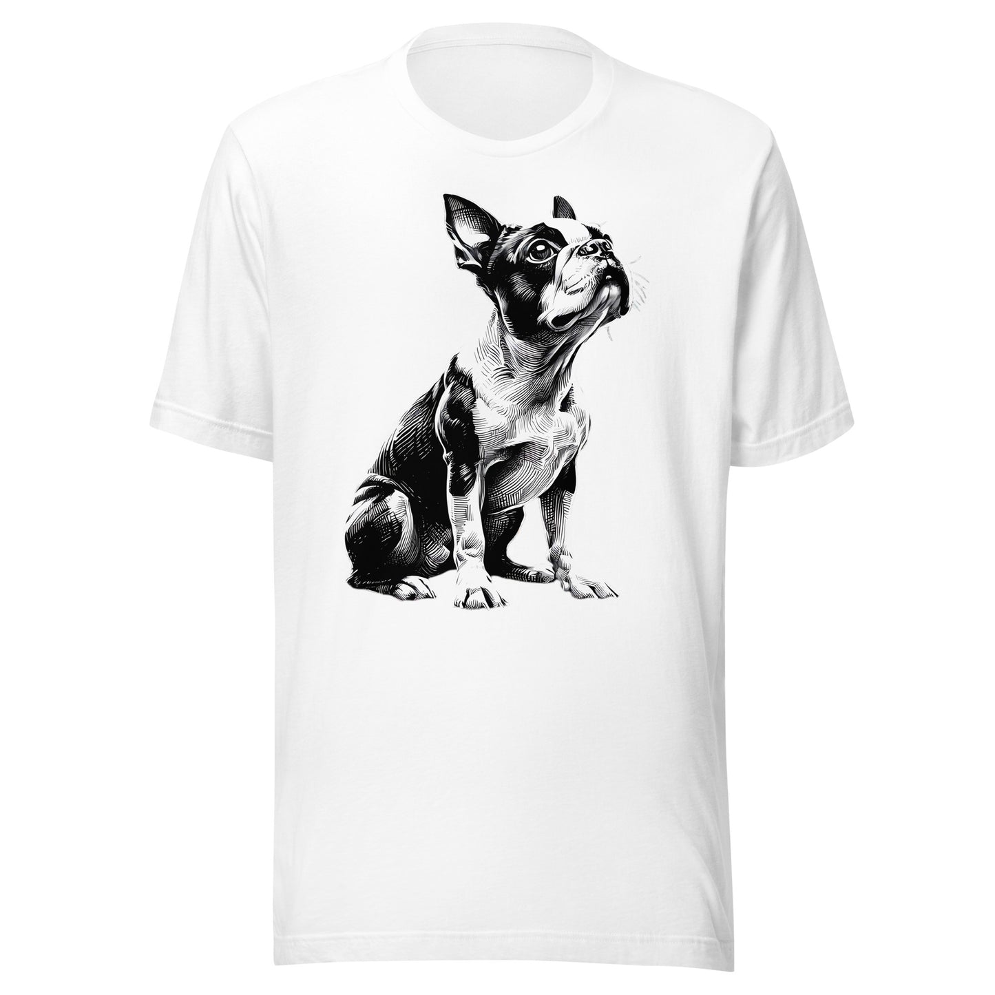 Boston Terrier Line Art Unisex T-Shirt
