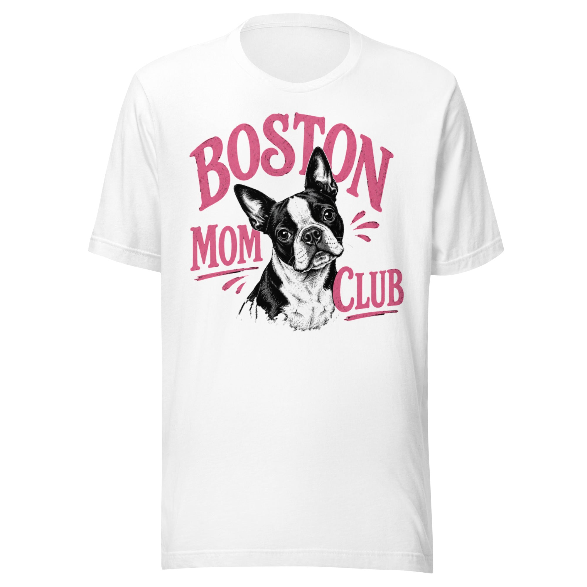 Boston Mom Club T-Shirt . White
