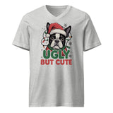 Ugly But Cute Unisex Short Sleeve V-Neck T-Shirt . Athletic Heather