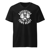Adventure Paws Ready Unisex Short Sleeve V-Neck T-Shirt . Black