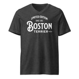 Limited Edition Boston Terrier World Unisex Short Sleeve V-Neck T-Shirt . Dark Grey Heather