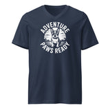 Adventure Paws Ready Unisex Short Sleeve V-Neck T-Shirt . Navy