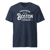 Limited Edition Boston Terrier World Unisex Short Sleeve V-Neck T-Shirt . Navy