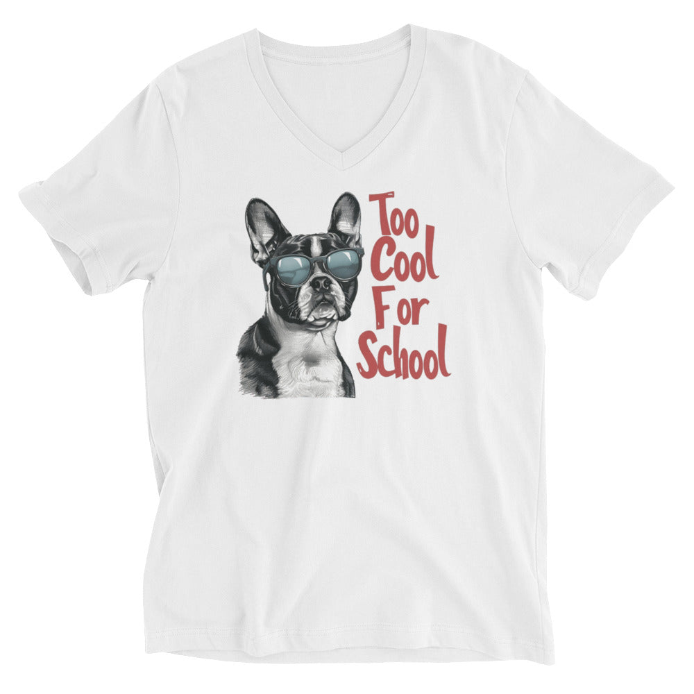 Too Cool For School Unisex Short Sleeve V-Neck T-Shirt