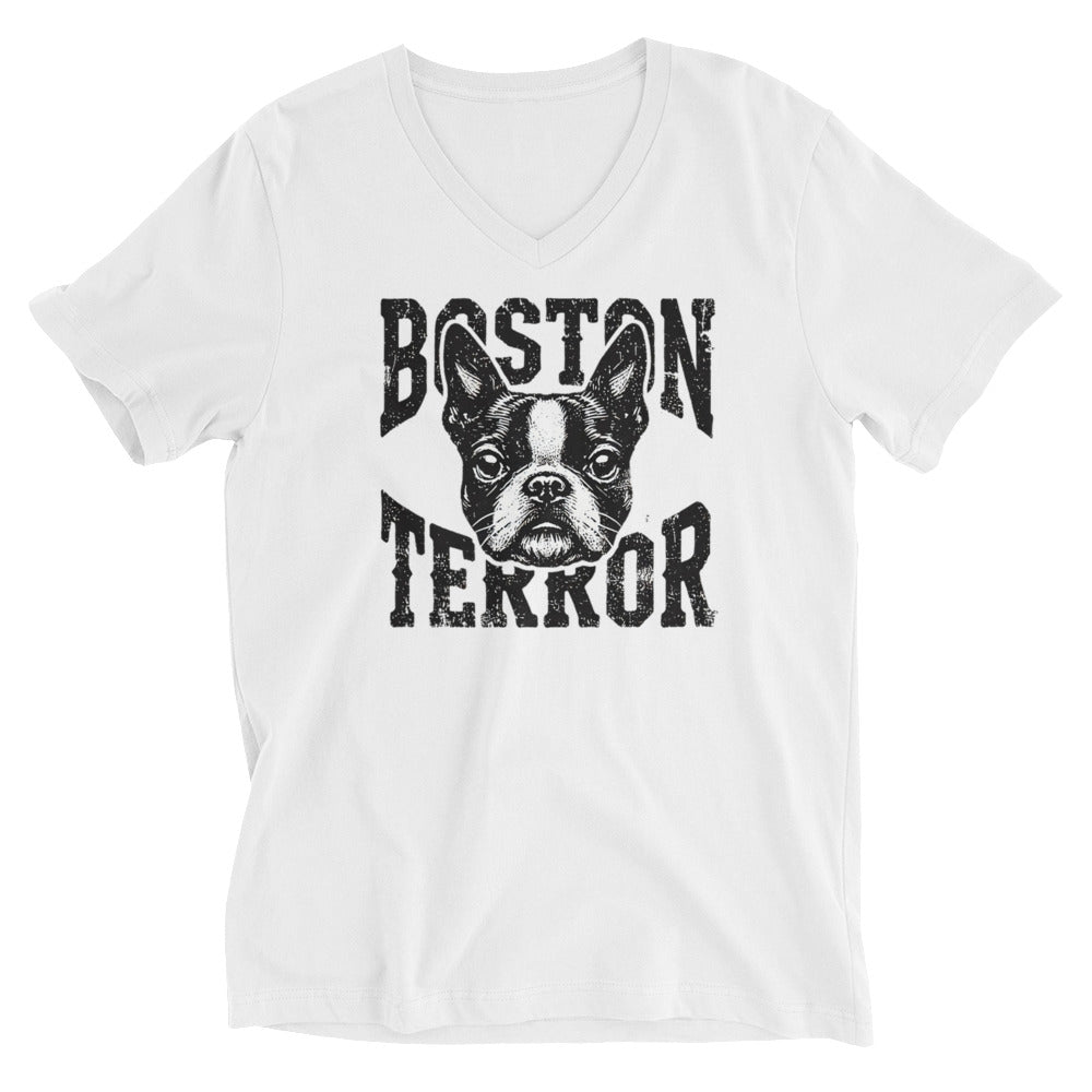 Boston Terror Unisex Short Sleeve V-Neck T-Shirt