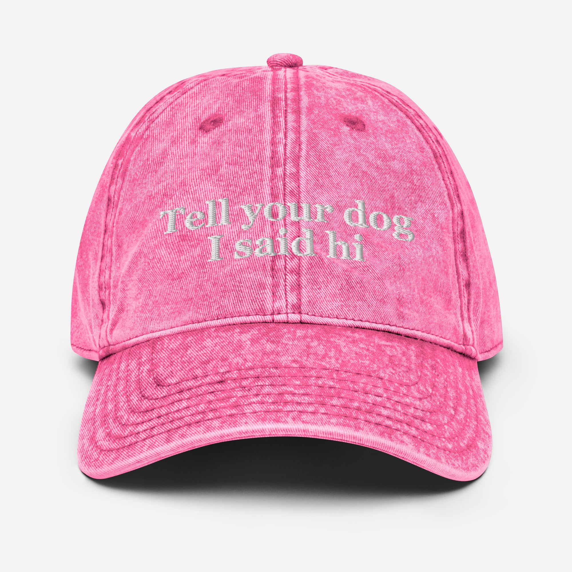 Tell Your Dog I said Hi Vintage Cotton Twill Cap