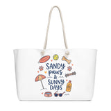 Sandy Paws & Sunny Days Oversized Weekender Bag .