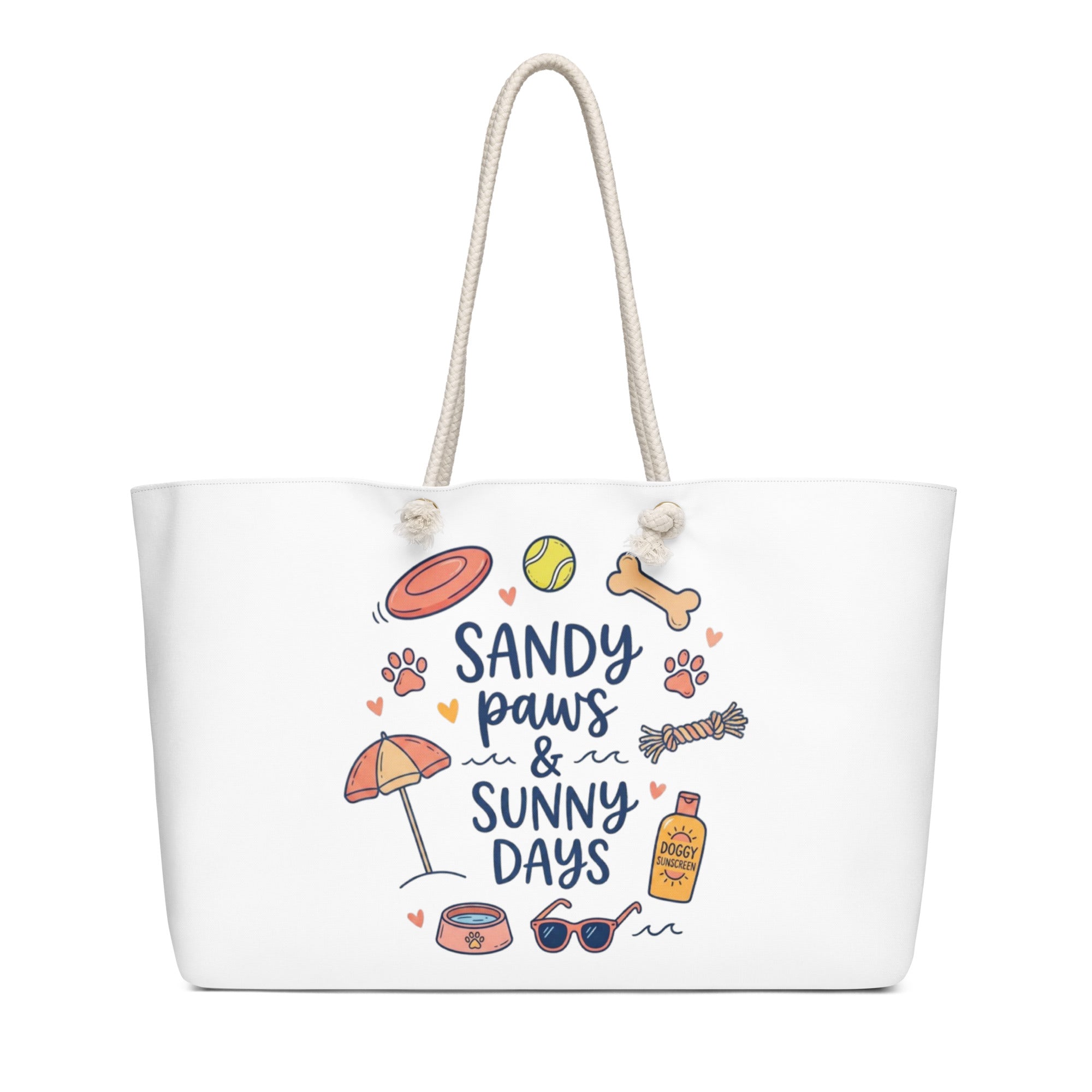 Sandy Paws & Sunny Days Oversized Weekender Bag .