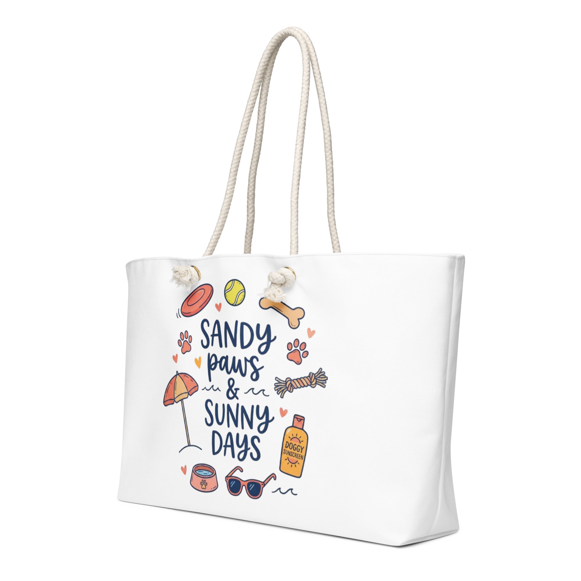 Sandy Paws & Sunny Days Oversized Weekender Bag .