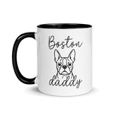 Boston Daddy Mode Mug with Color Inside . Black