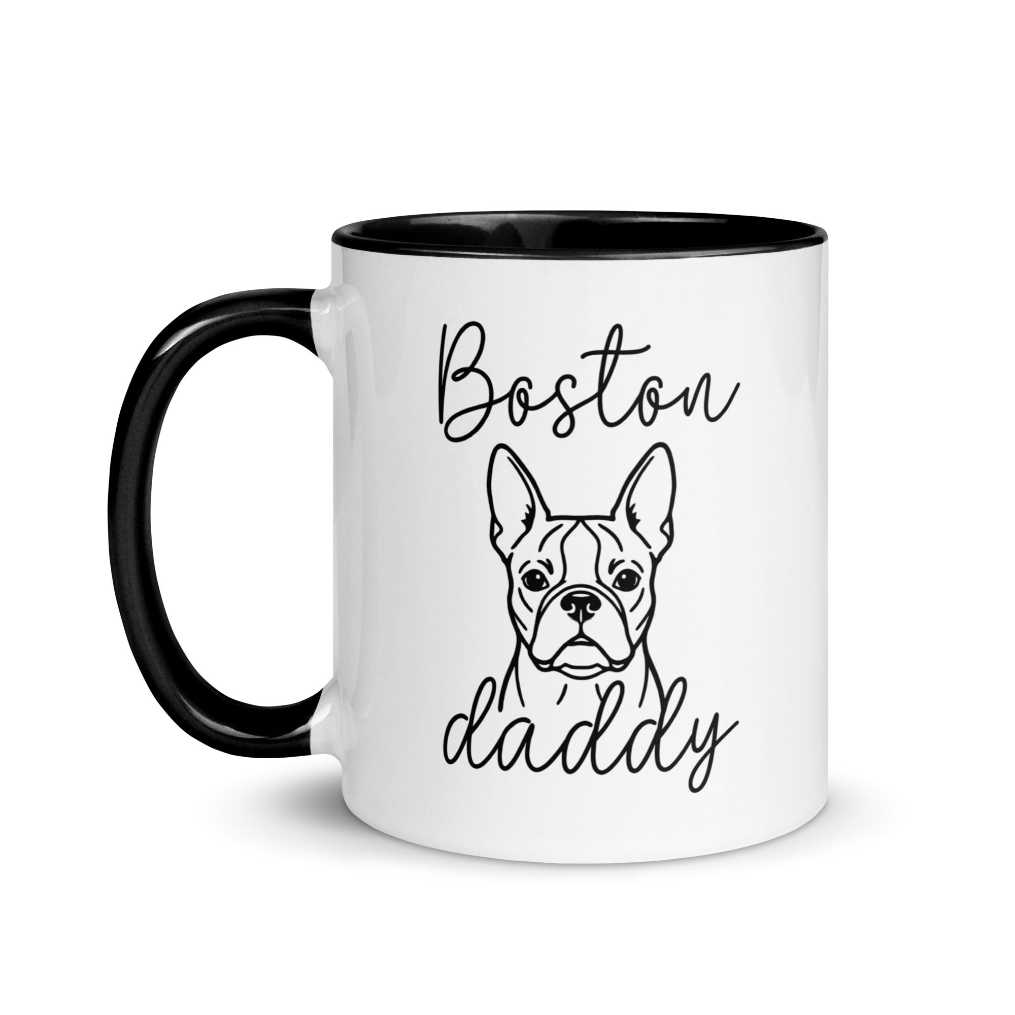 Boston Daddy Mode Mug with Color Inside . Black