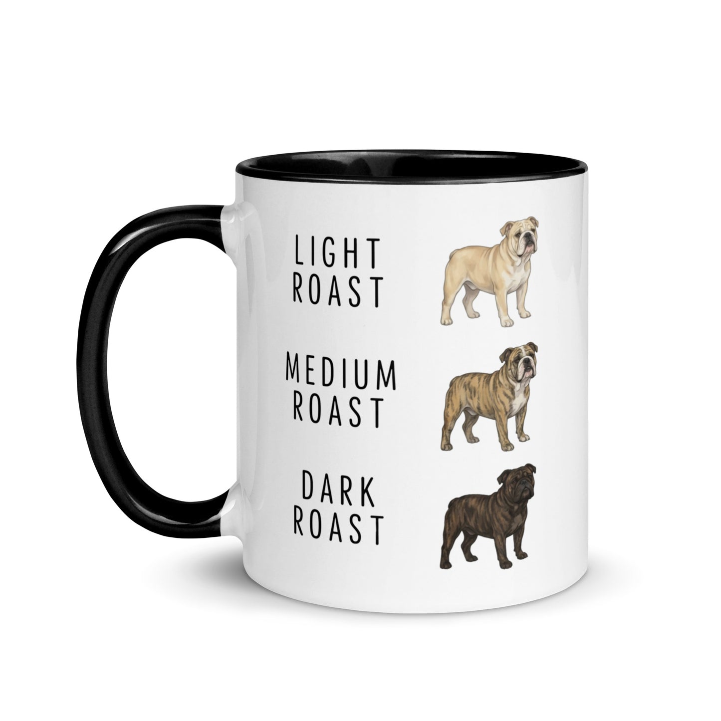 English Bulldog Coffee Roast Mug . Black 11 oz