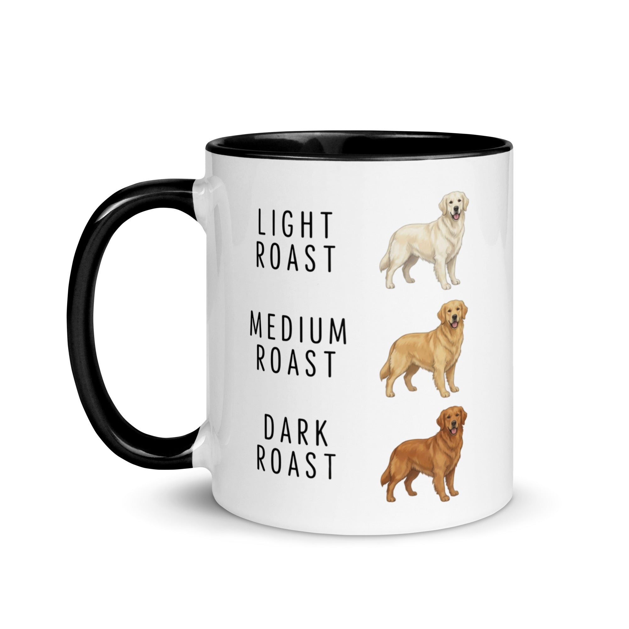 Golden Retriever Coffee Roast Mug . Black 11 oz