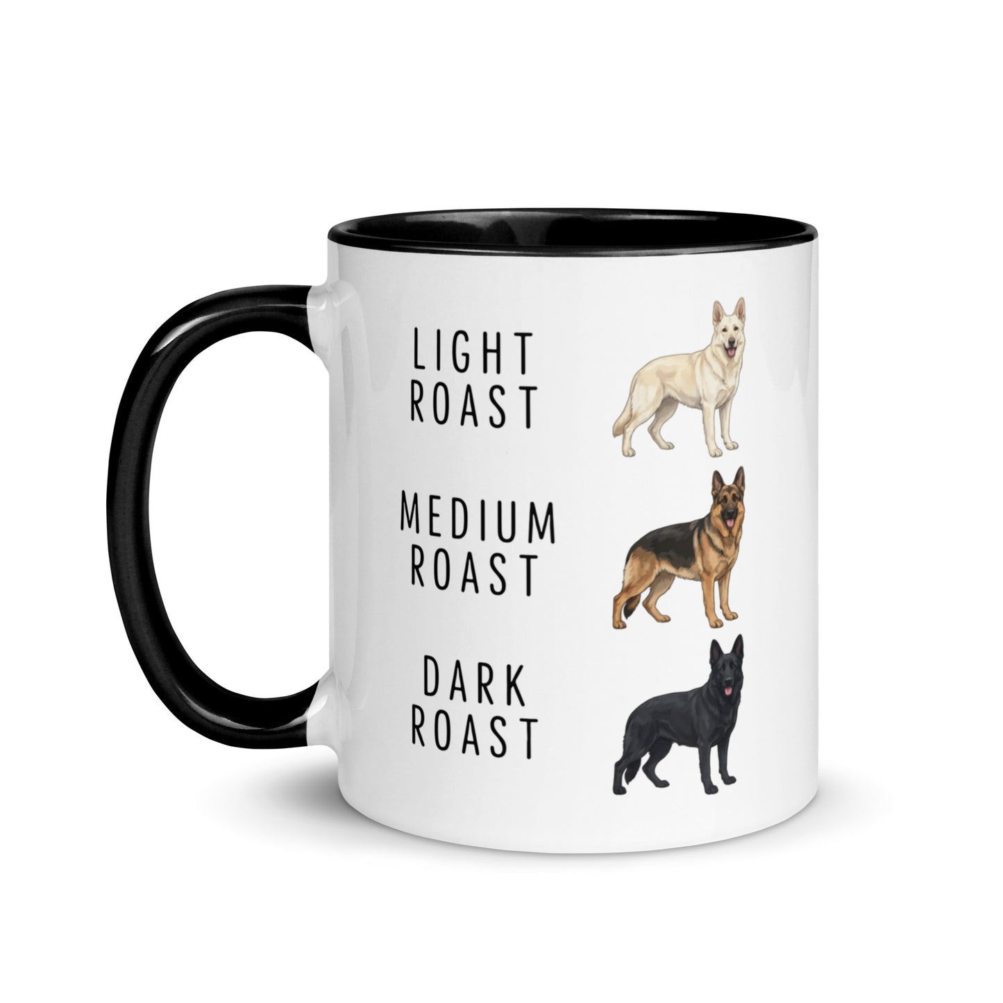 German Shepherd Coffee Roast Mug . Black 11 oz