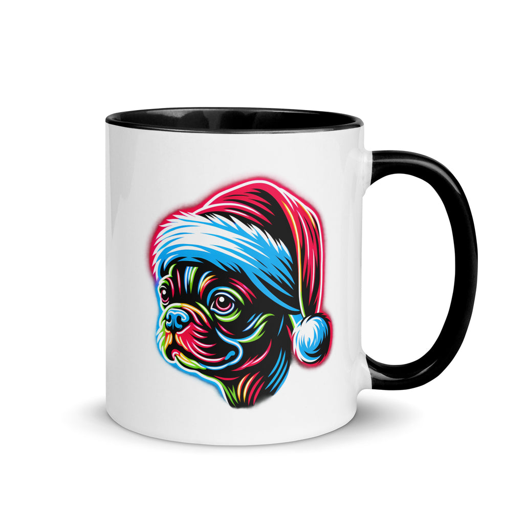 Bright Boston Holiday - Santa Pup Style Mug with Color Inside