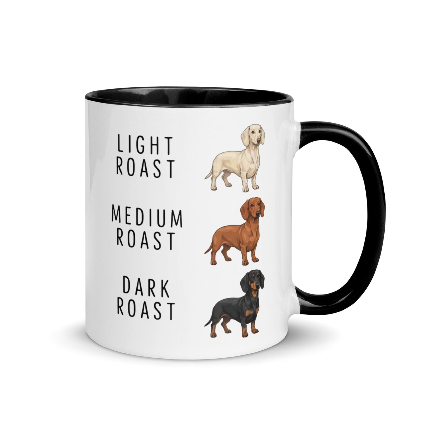 Dachshund Coffee Roast Mug . Black 11 oz