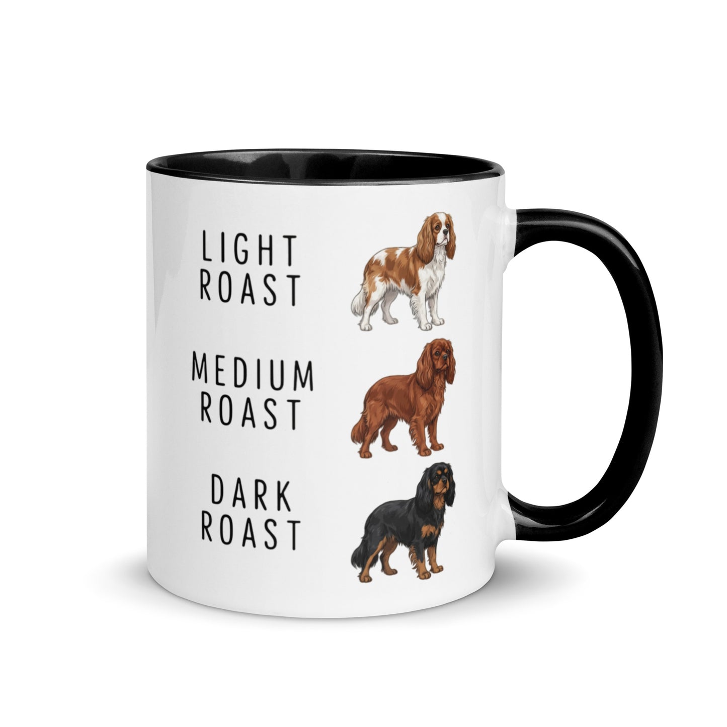 Cavalier King Charles Spaniel Coffee Roast Mug . Black 11 oz