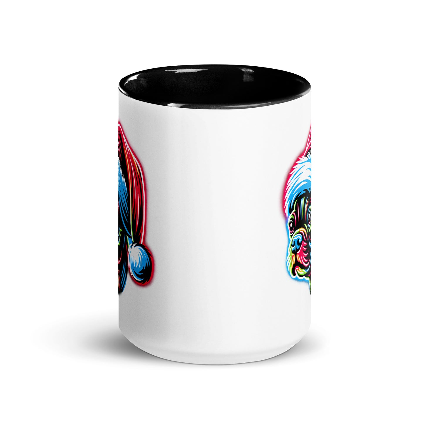 Bright Boston Holiday - Santa Pup Style Mug with Color Inside