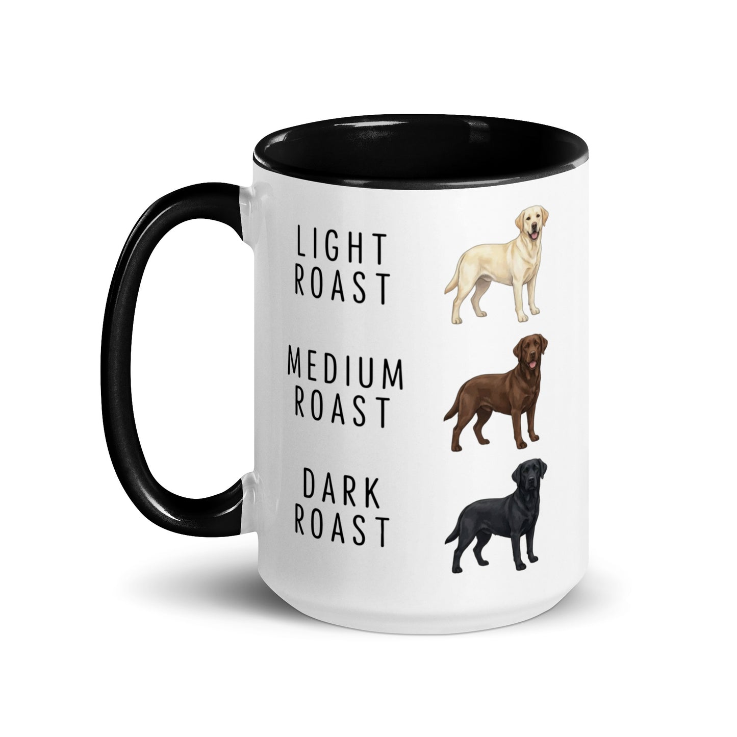 Labrador Retrievers Coffee Roast Mug . Black 15 oz