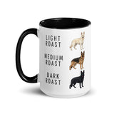 German Shepherd Coffee Roast Mug . Black 15 oz