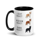 Border Collie Coffee Roast Mug . Black 15 oz