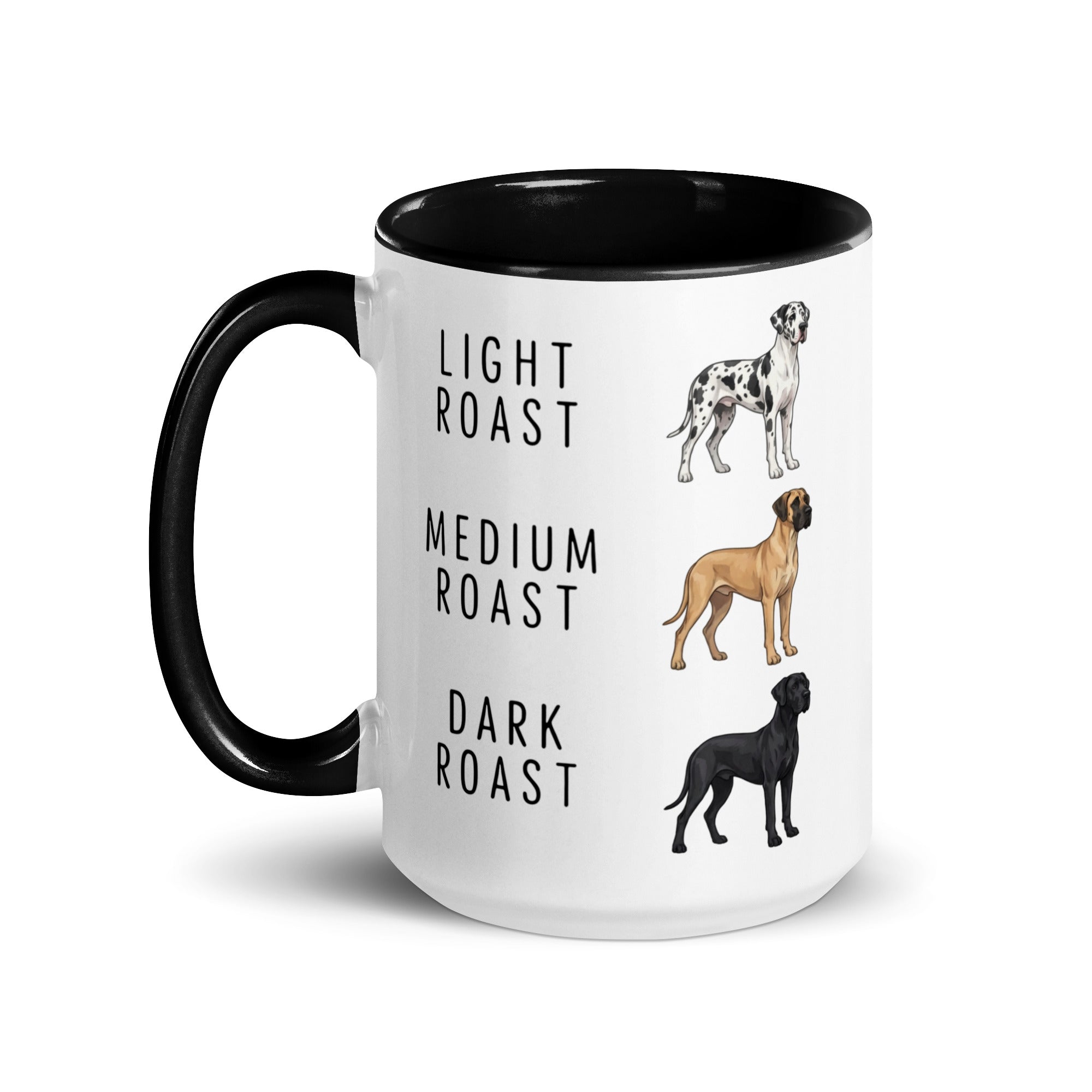 Great Dane Coffee Roast Mug . Black 15 oz