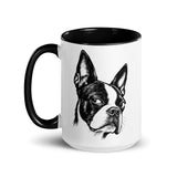 Suspicious Side Eye Boston Terrier Mug . 15 oz