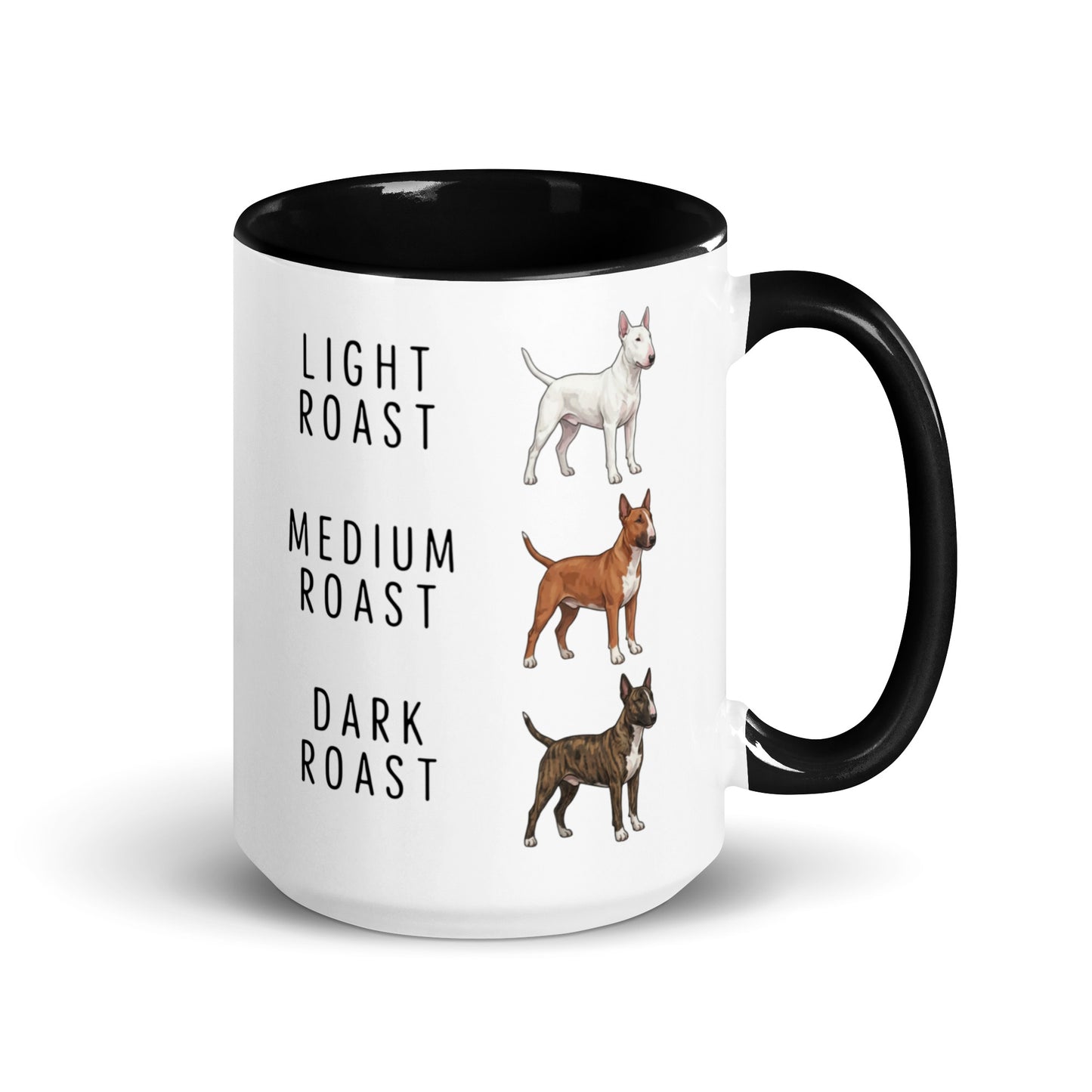 Bull Terrier Coffee Roast Mug . Black 15 oz