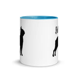 Custom Name with Boston Terrier Silhouette Mug with Color Inside