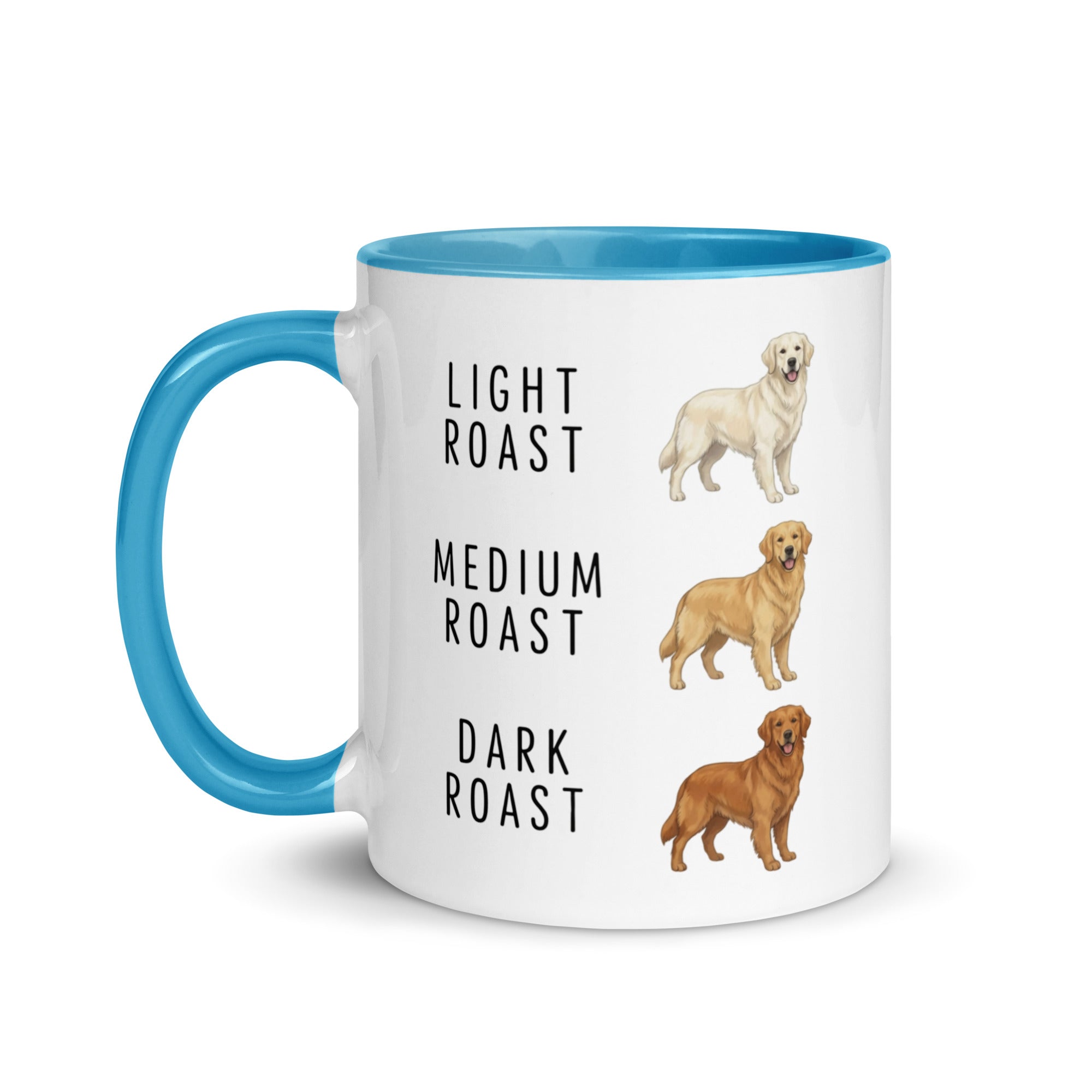Golden Retriever Coffee Roast Mug . Blue 11 oz