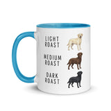 Labrador Retrievers Coffee Roast Mug . Blue 11 oz