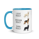 German Shepherd Coffee Roast Mug . Blue 11 oz