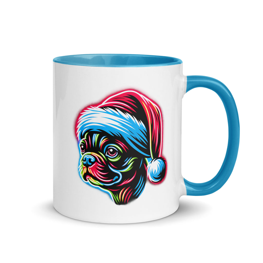 Bright Boston Holiday - Santa Pup Style Mug with Color Inside