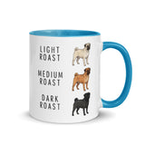 Pug Coffee Roast Mug . Blue 11 oz