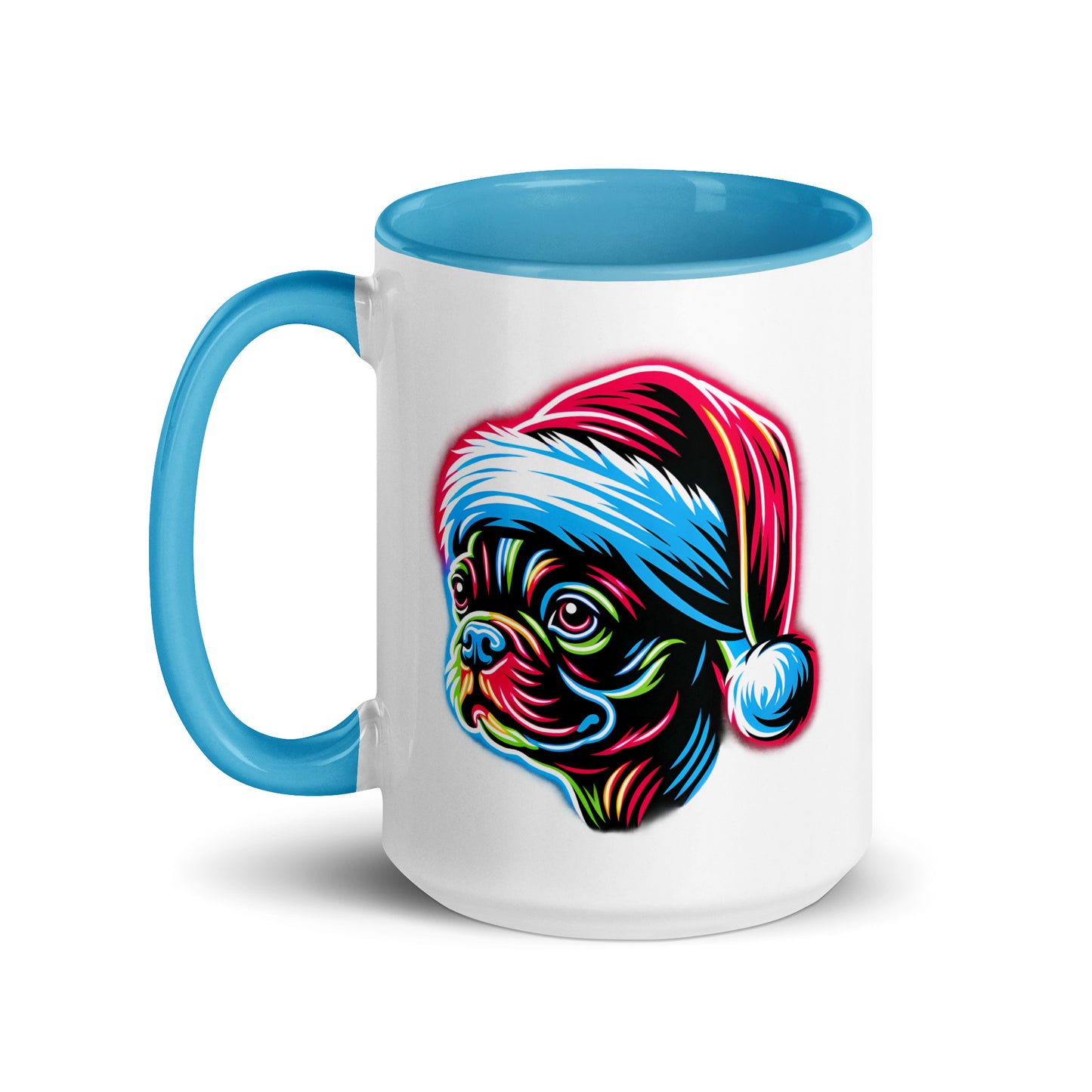 Bright Boston Holiday - Santa Pup Style Mug with Color Inside