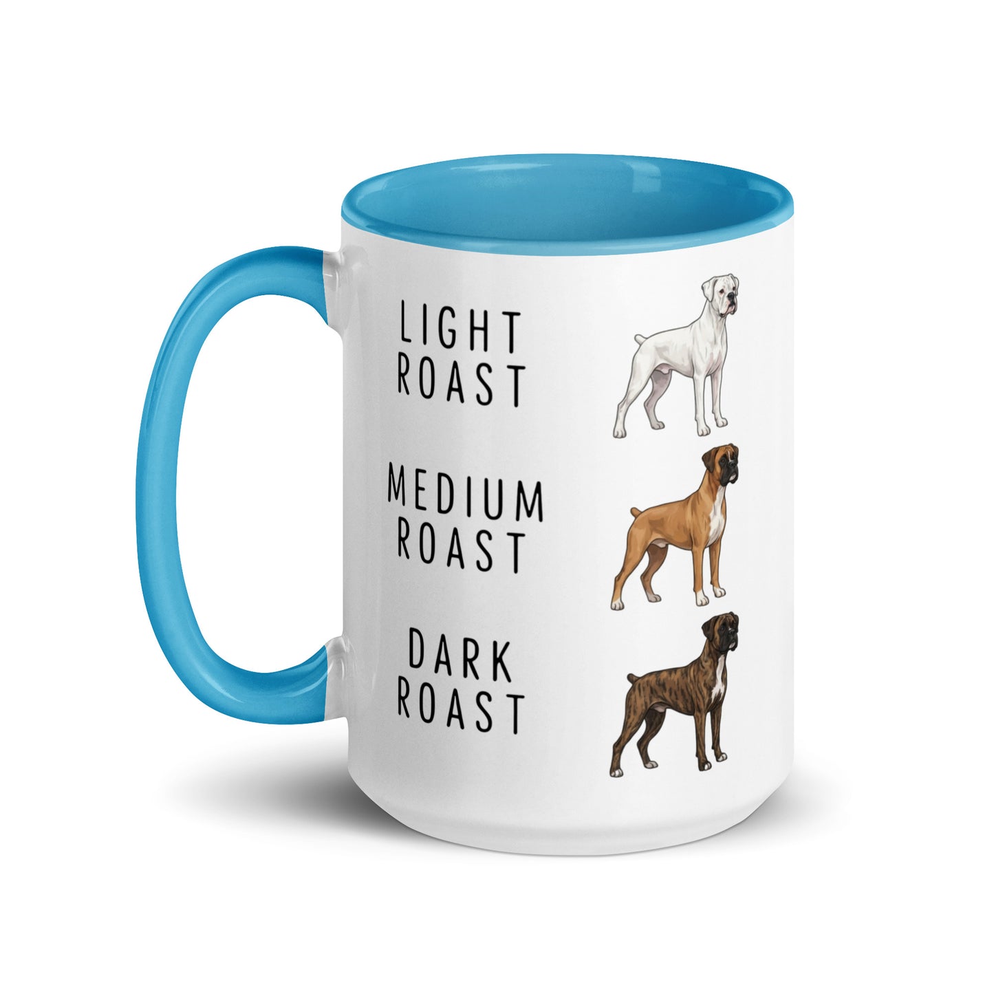 Boxer Coffee Roast Mug . Blue 15 oz