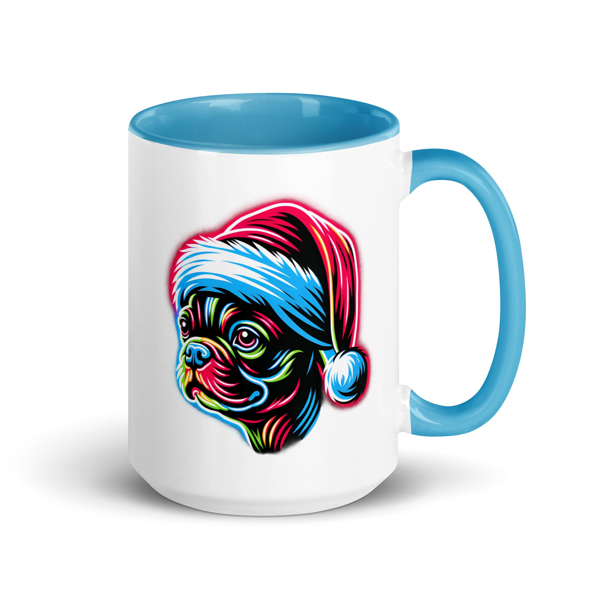 Bright Boston Holiday - Santa Pup Style Mug with Color Inside