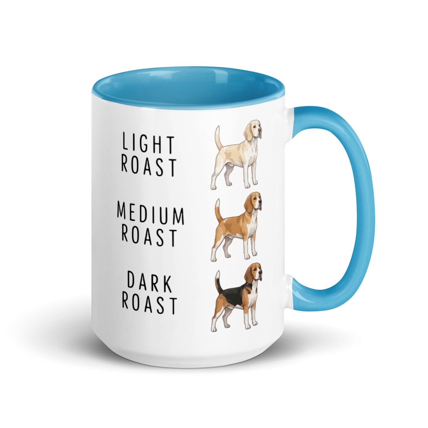 Beagle Coffee Roast Mug . Blue 15 oz
