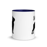 Custom Name with Boston Terrier Silhouette Mug with Color Inside
